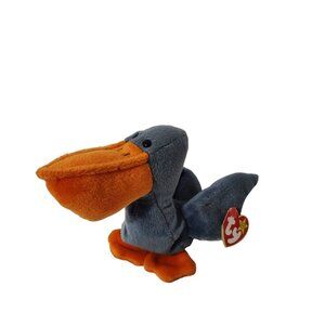 Vintage Ty Beanie Babies Scoop Pelican Plush Stuffed Animal Hang Tags 1996